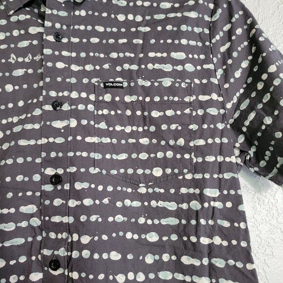 Volcom Modern Fit Men's Small Button Up Short Sleeve Top - Picture 3 of 4